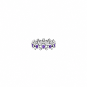 Bague Or Blanc Améthyste