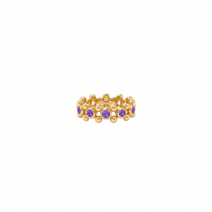 Bague Or Jaune Améthyste